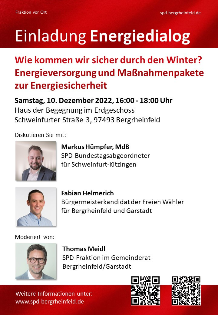 Einladungsflyer Energiedialog "Wie kommen wir sicher durch den Winter?"